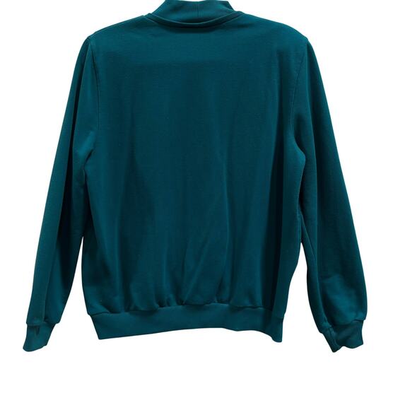 Vintage Alfred Dunner Green Embroidered Sweatshirt Floral Bird M Cottagecore GMA - Picture 3 of 6